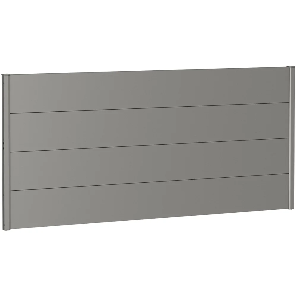 BIOHORT VEGGPANEL FOR LEVEGG UTEN AKRYLGLASS 200X90 KVARTSGRÅ METALLIC v:6617473