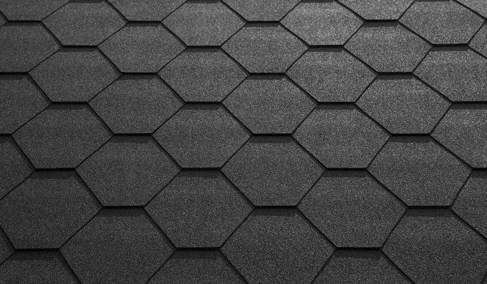 Takshingel skrå classic kl sort 3 m2/pak 108 m2/pal v:1038952