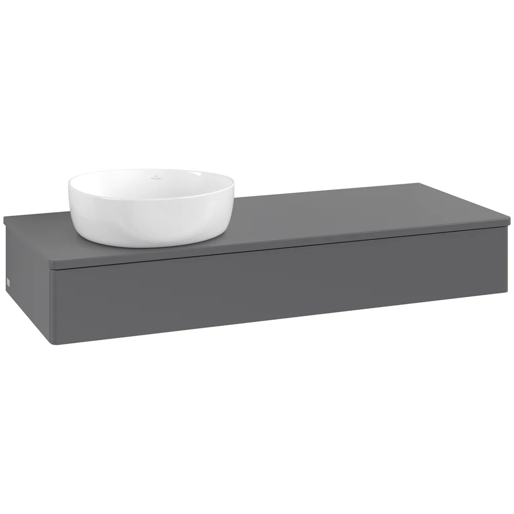 V&B ANTAO SERVANTSKAP 1 SKUFF GLATT 1200X190X500 VENSTRE U/KRANHULL ANTRASITT v:4908390