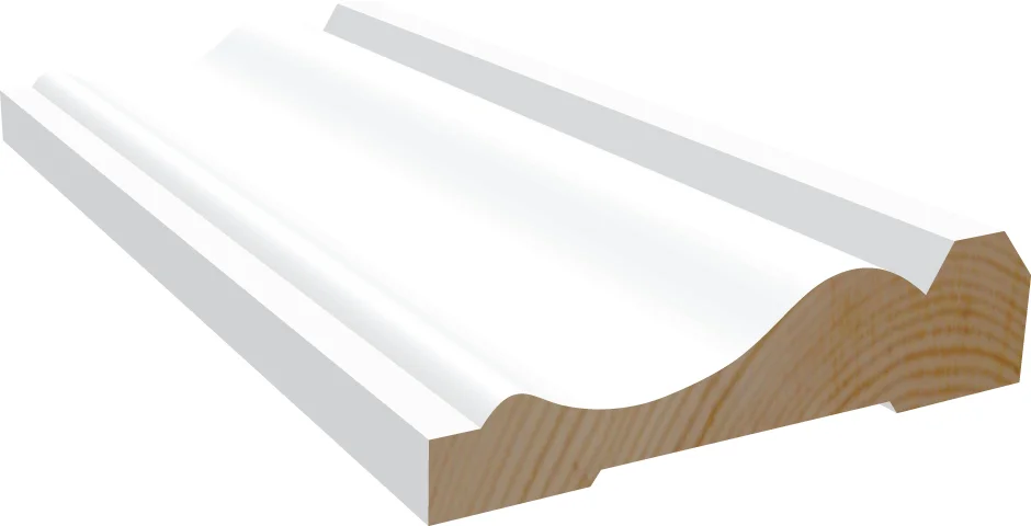 Karmlist furu M502 profilert hvit bomull S0502-Y 18x70x4400 mm v:3456251