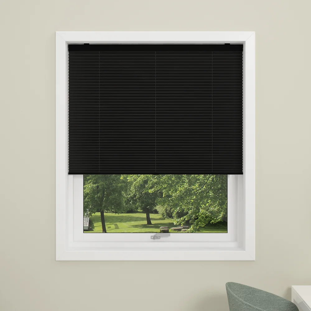 DEBEL PLISSÉ TOUCH LYSDEMPENDE 120X160, SORT v:5013449