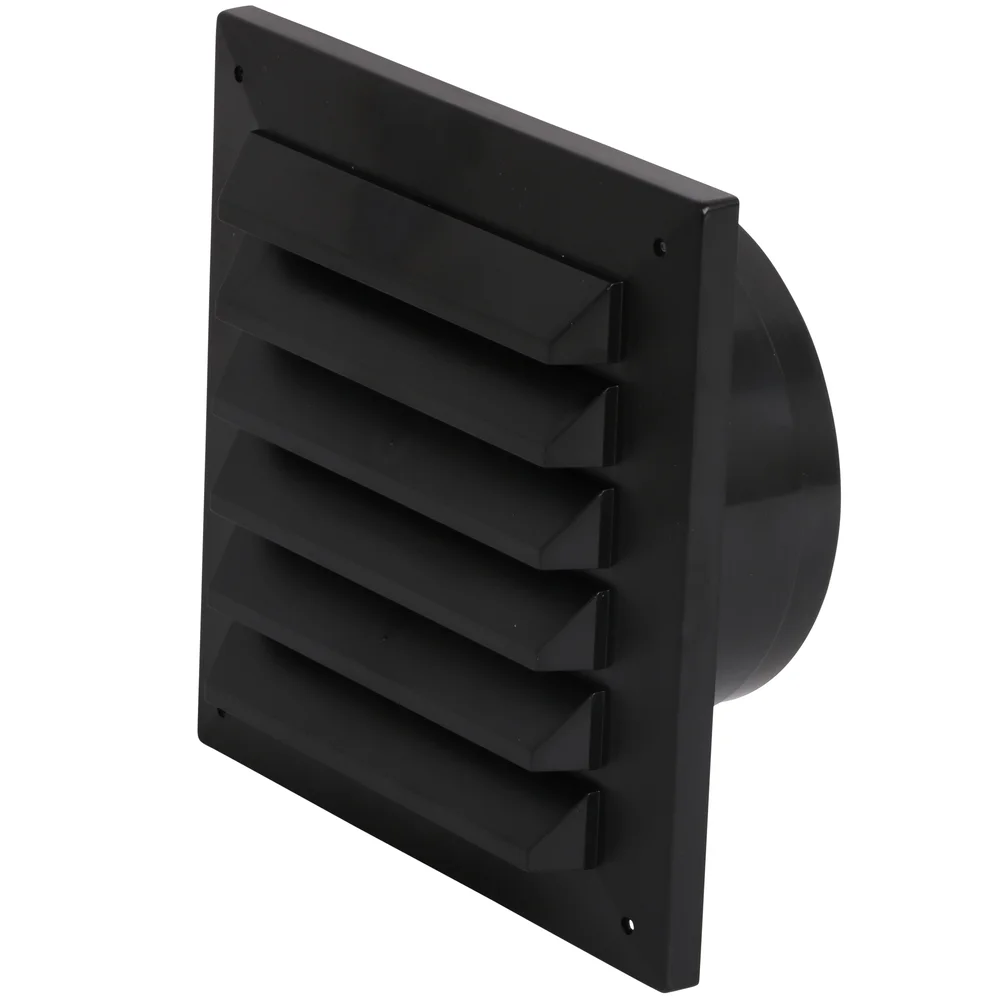 Flexit sjalusirist 125 K sort Ø125 mm med insektsgitter og overmalbar frontplate v:9989407